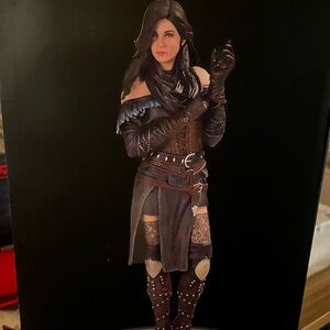 Fantasy Warrior Figurine - Black and Brown